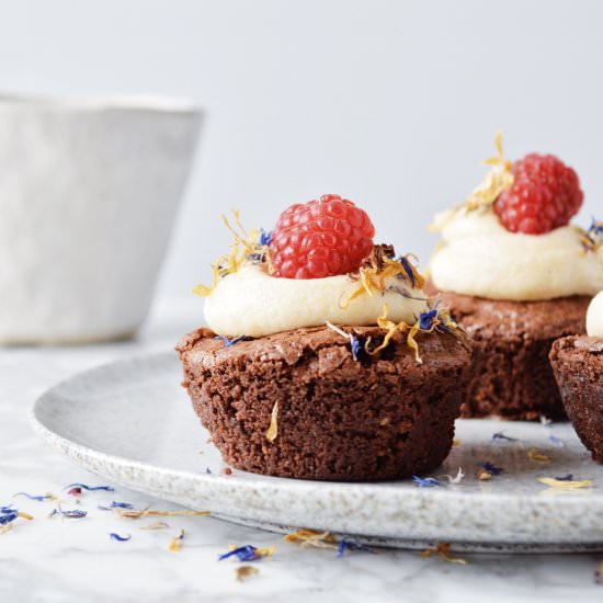 One Bowl Raspberry Brownies - Recipe photo by The Gluten Free Table