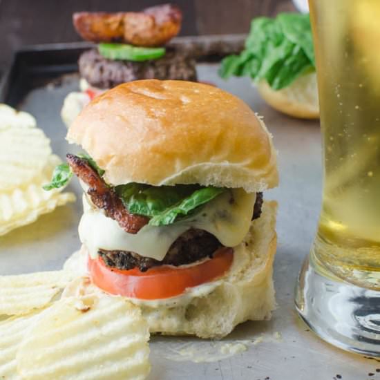 Chili Aioli Buffalo Sliders - Recipe photo by garlic and zest