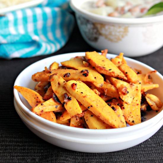 Colocasia/Taro Roast - Recipe photo by Aromatic Cooking