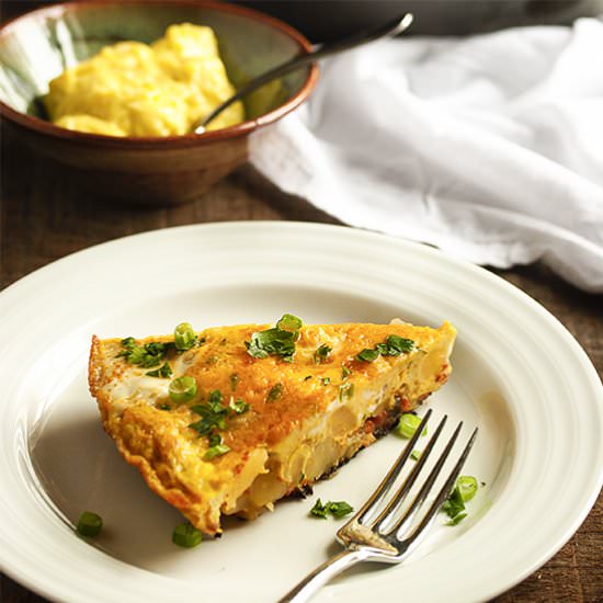 Potato and Chorizo Spanish Tortilla - Recipe photo by justalittlebitofbacon