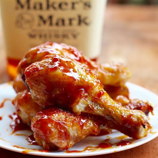 Baked Bourbon BBQ Wings - Recipe photo by Everyday Gourmet with Blakely
