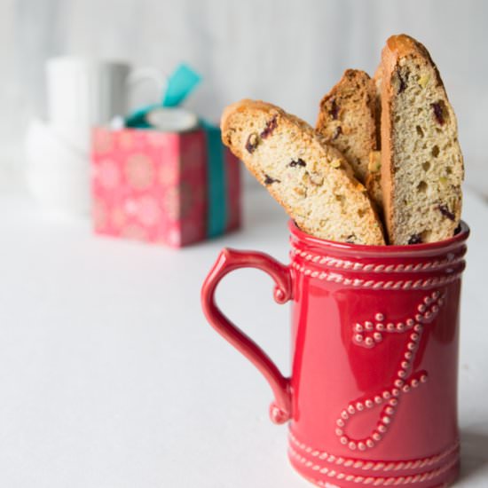 Cranberry Pistachios Biscotti - Recipe photo by FlavzCorner