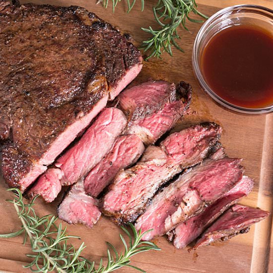 Smoked Grilled Coffee Crusted Steak - Recipe photo by slapyodaddybbq