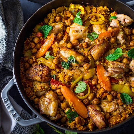 Tunisian Chicken and Cous Cous - Recipe photo by Feasting at Home