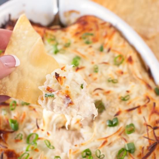 Crab Rangoon Dip with Crispy Won Ton - Recipe photo by cakenknife