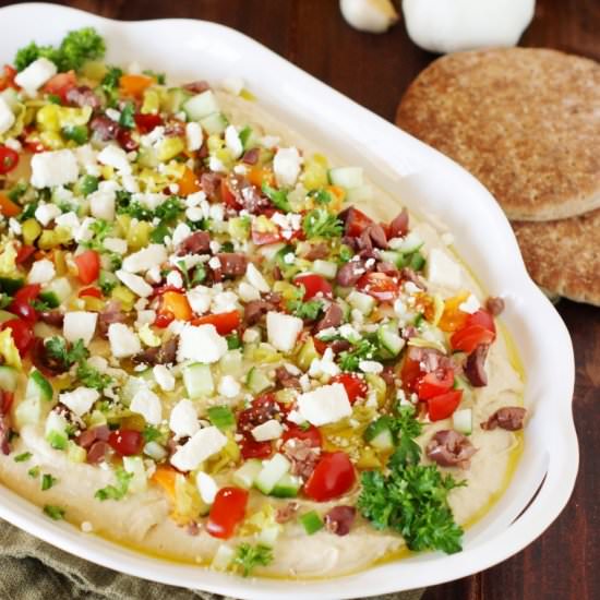 Loaded Hummus Dip - Recipe photo by thekitchenismyplayground