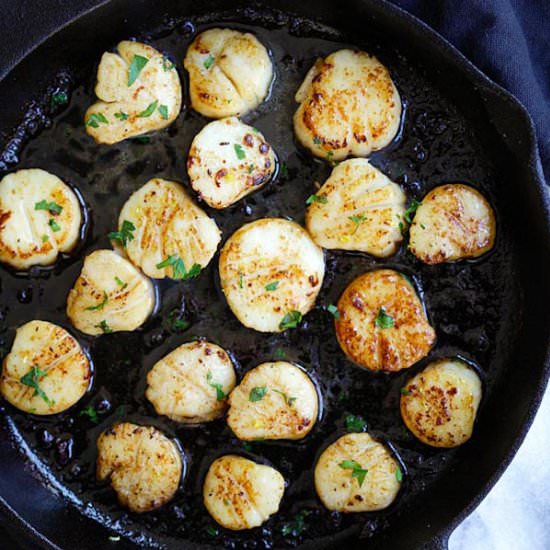 Brown Butter Scallops - Recipe photo by rasamalaysia