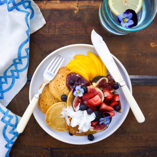 Peanut butter pancakes - Recipe photo by anettv