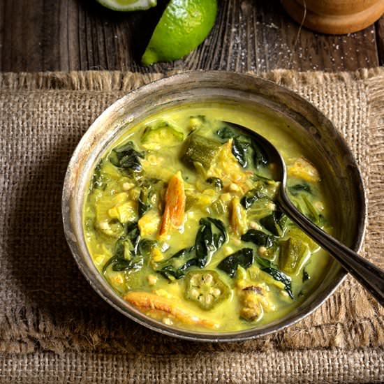 Creamy spinach and okra soup - Recipe photo by viktoriastable