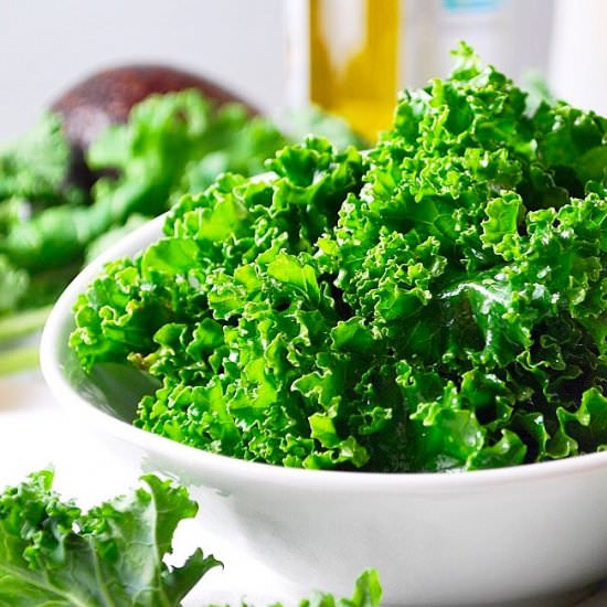 Lemon Marinated Kale - Recipe photo by ahueats