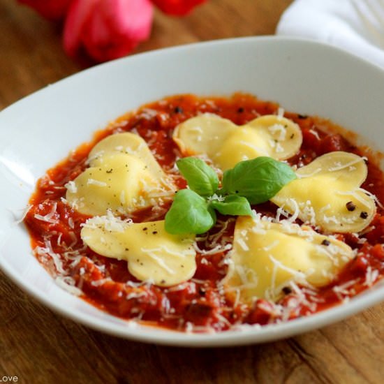 Valentine's Ravioli - Recipe photo by flavouredwithlove