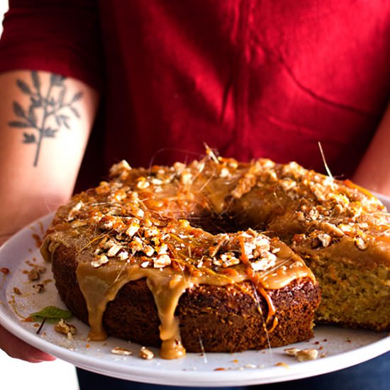 Banana Cake with Butterscotch Sauce - Recipe photo by Aninas Recipes