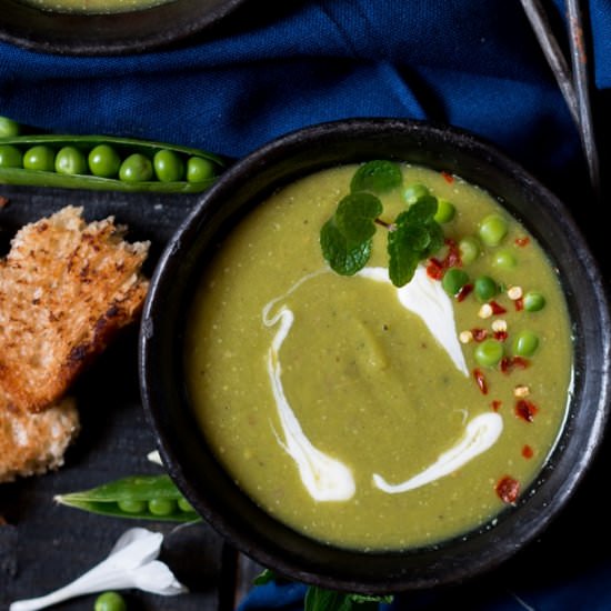 Green Peas Soup - Recipe photo by currytrail