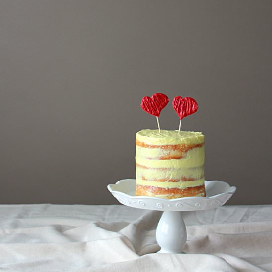 Lemon Sponge Valentine Cake - Recipe photo by oh_sweet_day