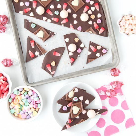 Valentines Chocolate Candy Bark - Recipe photo by boulderlocavore
