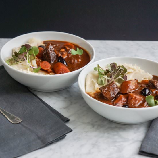 French Stew: Grass-Fed Beef in Wine - Recipe photo by EyeCandyPopper