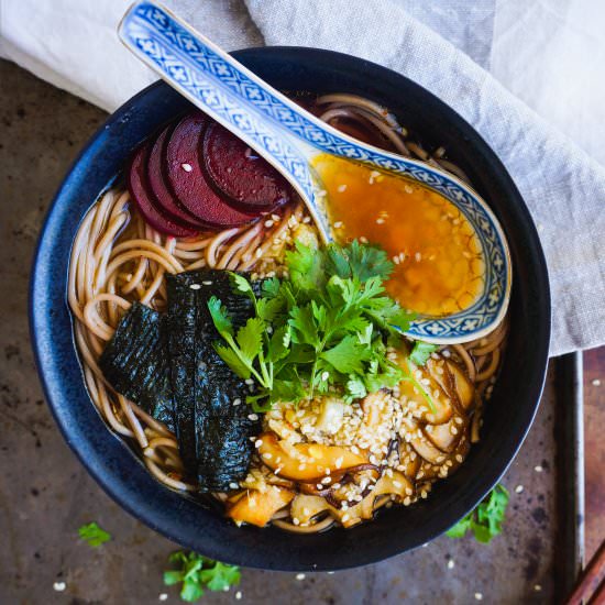 Green Tea and Miso Noodle Bowl - Recipe photo by anettv