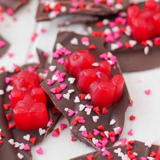 Valentine's Day Chocolate Bark - Recipe photo by FoodFanatical