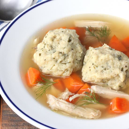 Matzo Ball Soup - Recipe photo by HowToFeedaLoon