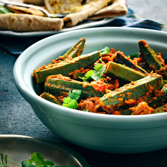 Bhindi Tamatar Panch Phoran - Recipe photo by cubesnjuliennes