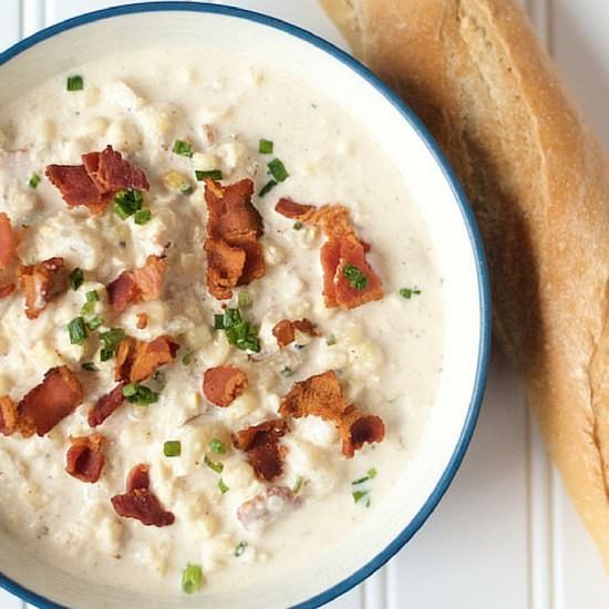 Super Simple Homemade Corn Chowder - Recipe photo by Savoring The Good