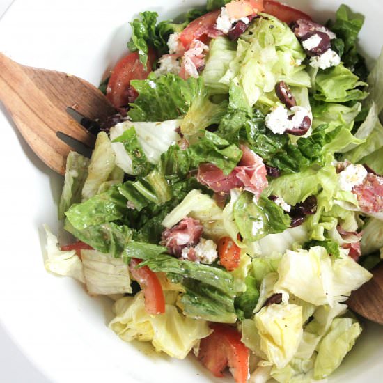 Greek Salad & Greek Vinaigrette - Recipe photo by healingwholenutrition