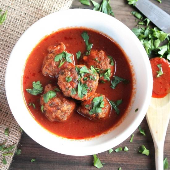 Mint Greek Meatballs - Recipe photo by healingwholenutrition