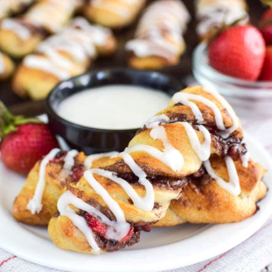 Strawberry Nutella Twists - Recipe photo by BruCrewLife