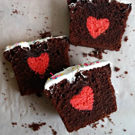 Hidden Heart Cake/Surprise Cake - Recipe photo by Bhawya