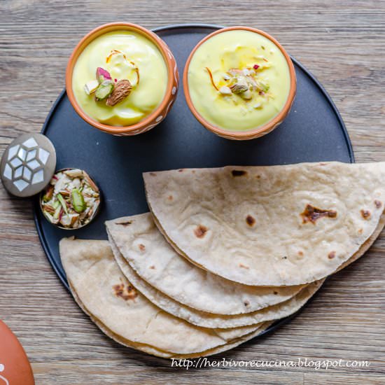 Kesar Shrikhand - Recipe photo by Herbivore Cucina