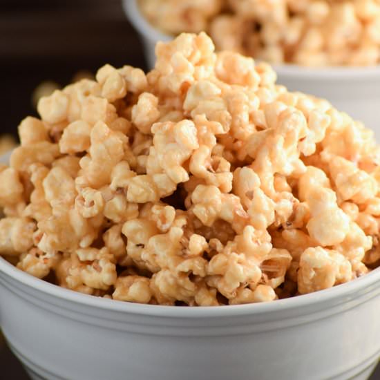 Soft and Chewy Caramel Popcorn - Recipe photo by myhomemadeheaven