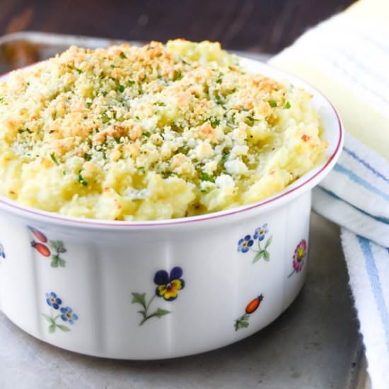 Luscious Blue and Gold Souffle - Recipe photo by garlic and zest