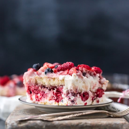 Triple Berry Tiramisu - Recipe photo by the cookie rookie