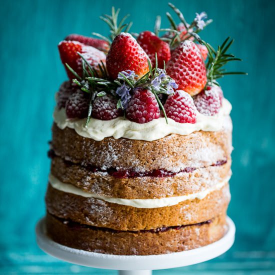 Buckwheat Cake with Berry Compote - Recipe photo by Cygnet Kitchen