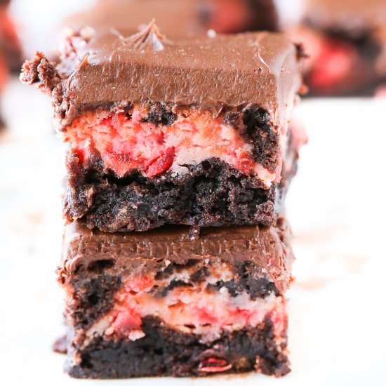 Cherry Cheesecake Brownies - Recipe photo by Swanky Recipes