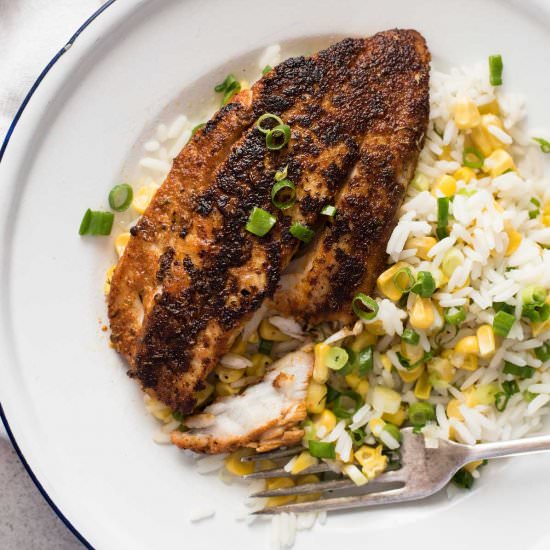 Cajun Blackened Fish - Recipe photo by RecipeTin Eats