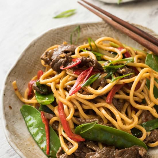 Spicy Beef Hokkien Noodles - Recipe photo by RecipeTin Eats