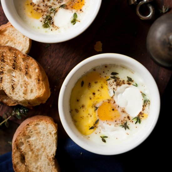 Baked Eggs - Recipe photo by currytrail