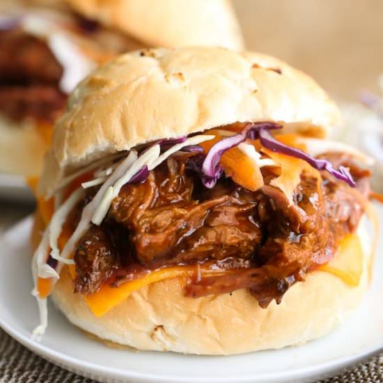 Slow Cooker BBQ Beef Sandwiches - Recipe photo by SpendWithPennies