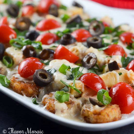 Chicken Alfredo Italian Totchos - Recipe photo by Flavor Mosaic