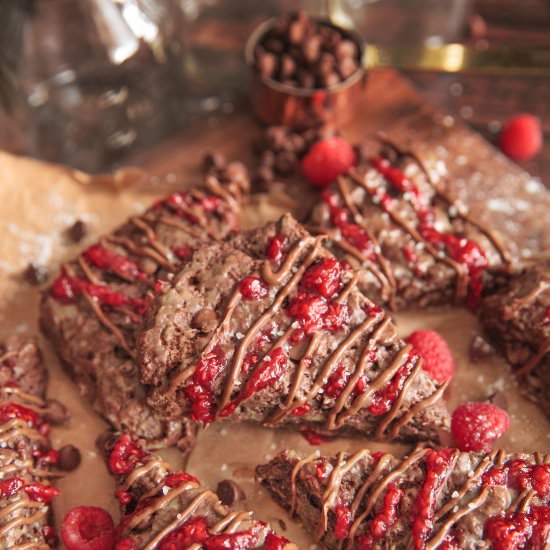 Double Chocolate Raspberry Scones - Recipe photo by chocolatechipsntoffeebits