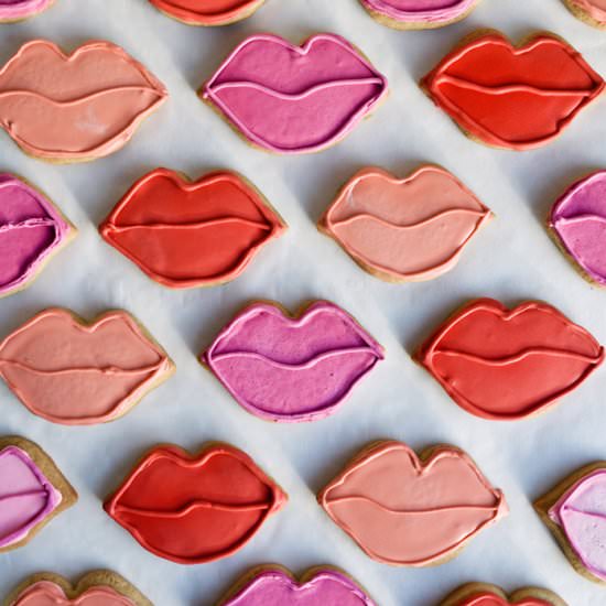 Lip-Shaped Sugar Cookies - Recipe photo by sugarsalted