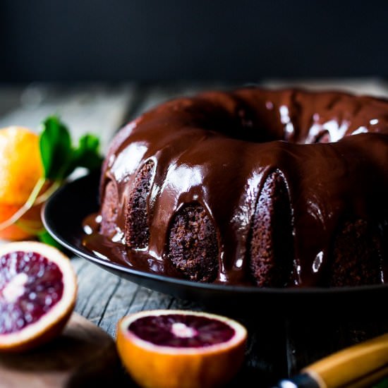 Dark Chocolate Blood Orange Cake - Recipe photo by Feasting at Home