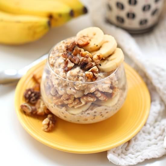 Banana Nut Overnight Oats - Recipe photo by TheHealthyMaven