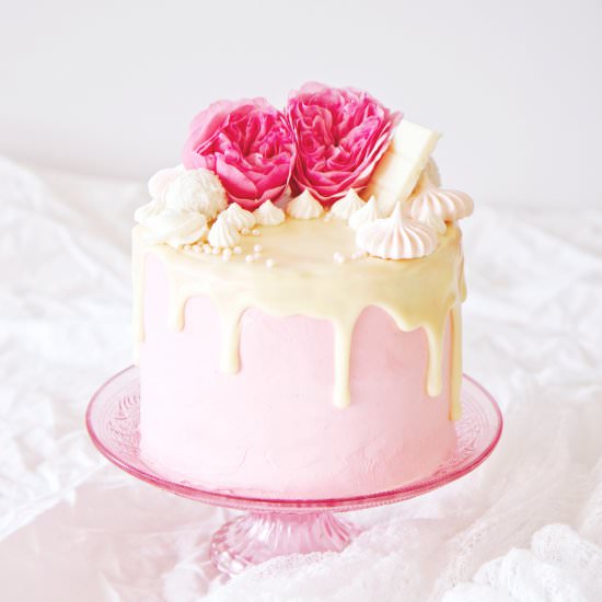 Ginger Malted Vanilla Hibiscus Cake - Recipe photo by Rachelsally