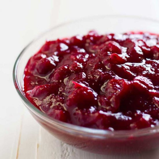 Simple Sugar-Free Cranberry Sauce - Recipe photo by passtheplants