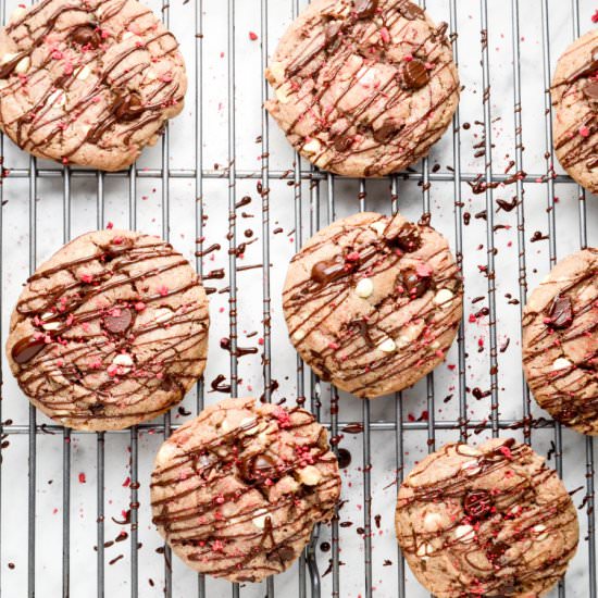Triple Chocolate Strawberry Cookies - Recipe photo by mymoderncookery