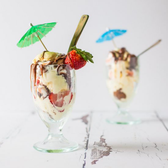 Cadburys Creme Egg Ice Cream Sundae - Recipe photo by HedgeComber