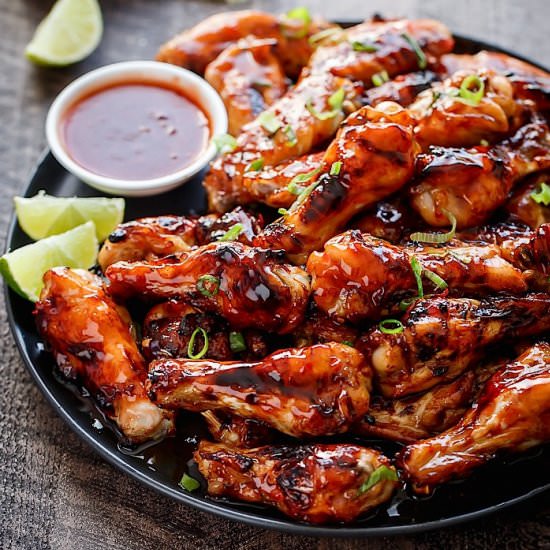 Sticky Thai Chicken Wings - Recipe photo by Cafe Delites