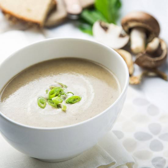 Creamy Mushroom Soup - Recipe photo by The Girl Loves To Eat